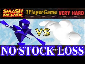 Smash Remix - Classic Mode Gameplay with Polygon Marth (VERY HARD)