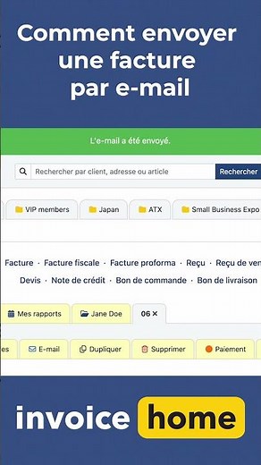 Comment envoyer une facture par e-mail