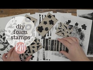 EASY DIY Homemade Ink or Paint Stamps With Leftover Cardboard and Thick Foam