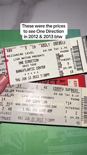 Ticket prices for one direction! #onedirection #tiktok #shorts #harrystyles #concert #music