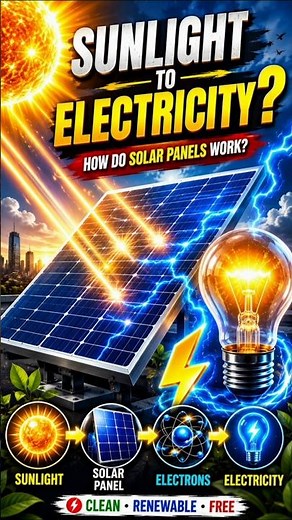 How do solar panel work? Sunlight t Electricity?