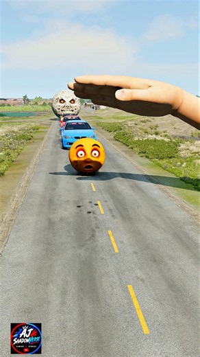 Big & Small Moon Car 🤯 Vs Giant Hand - BeamNg.drive