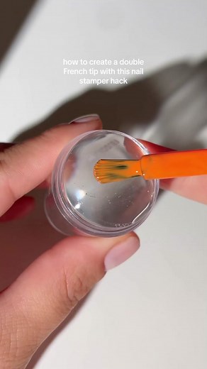 Create Double French Tip Nail Design with Nail Stamper Hack!