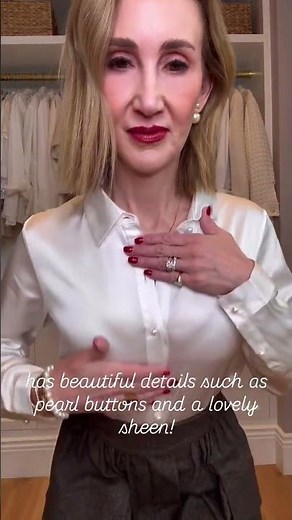 This Silk Blouse Makes Every Outfit Look Expensive ✨ #qualityfashion #silkstyle