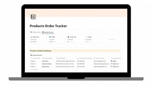 Products Order Tracker