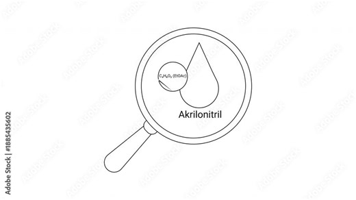Acrylonitrile Chemical Compound Magnified - Detailed Analysis and Properties.