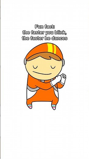 The faster you blink, the faster he dances