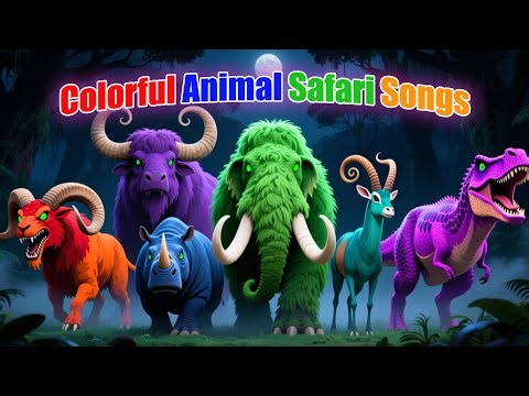 Colorful Animal Safari Song | Animal Sound Songs | Zazzy Melody