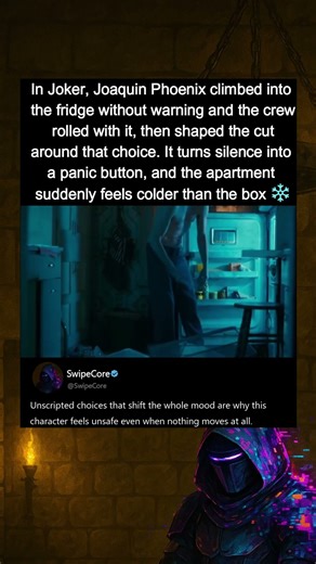 In Joker (2019), the refrigerator scene was improvised.