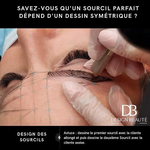 Microblading parfait pas à pas commence par un dessin bien réalisé