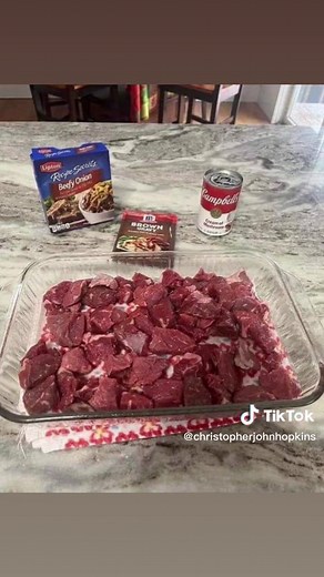 Tender No Peek Beef Tips Recipe