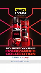Smell Finer than the finest fragrances with the new Cherry Spritz - Now available in shower gel and stick, so you can smell fine all day, all over! | Lynx