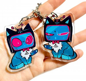 Cat Vox - Hazbin Hotel Keychain - Cute Cat Vox Charm - Etsy