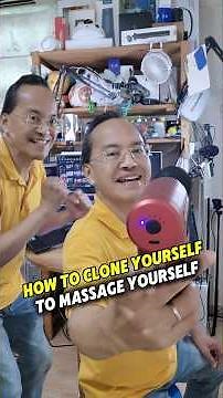 How to make a clone of yourself massaging yourself.