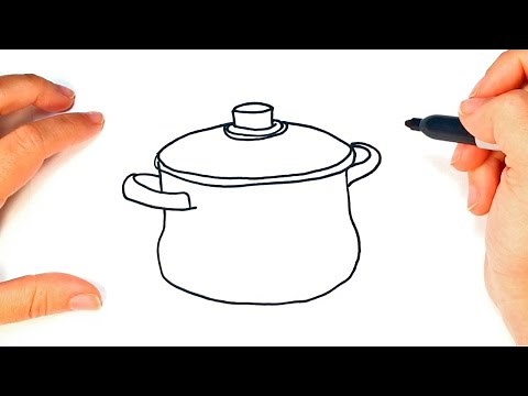 How to draw a Pot | Cooking Pot Easy Draw Tutorial