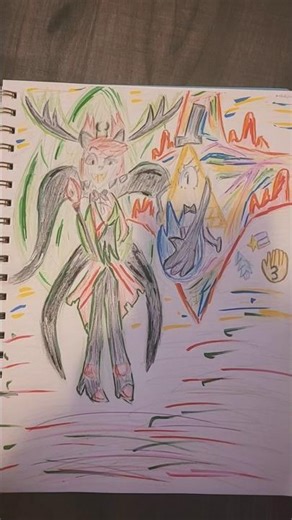 Bill Cipher and Alastor drawing #hazbinhotel#hh#hb#alastorhh#art#billcipher#bill#gravityfalls#fyp#♡☆