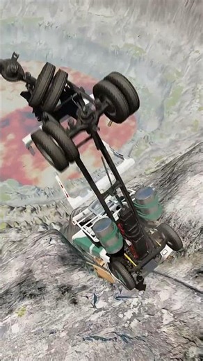 Truck VS Giant Lawa #beamngdrive #beamngrao #beamng #automobile #crashdrive #beamngcrashes #games