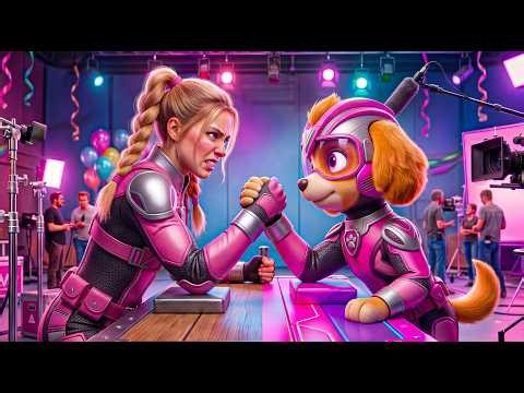 PAW PATROL MIGHTY PUPS Arm Wrestling TOURNAMENT?🎶(Chase, Marshall, Skye, Rocky & All Mix)