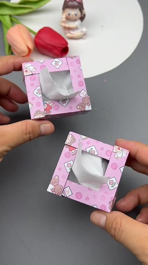 14K views · 208 reactions | 100 Ways to Love Yourself! Fold yourself a mini tissue box, it's so easy! #Origami #handmade #tissuebox #creative #handmadeseries #creative #diy paper craft | paper craft | Facebook