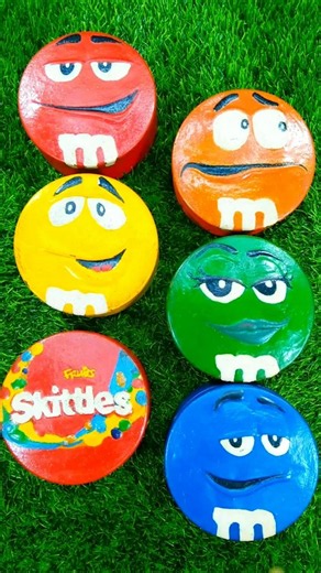 Satisfying Video | Beautiful Unpacking 6 Bright Tins with Skittles & Tasty M&M'S Candy ASMR‎