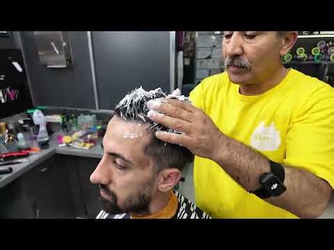 Relaxing Haircut & Beard Shave with Foam Massage – Foam ASMR Barber Experience