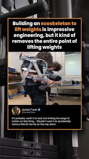 Building an exoskeleton to lift weights is impressive engineering