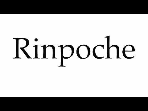 How to Pronounce Rinpoche
