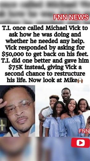T.I. Called Michael Vick to Check On Him… Then Gave Him $75K Instead of the $50K He Asked For ❤️