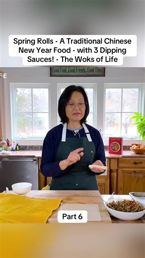 Spring Rolls: Traditional Chinese New Year Food with Dipping Sauces