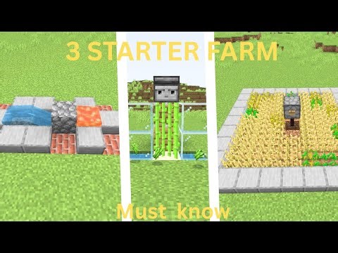 3 STARTER FARM you must know #minecraft