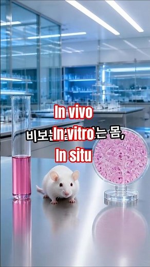 In Vitro, In Vivo, In Situ 차이 #InVitro #InVivo #InSitu