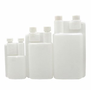 [Hot Item] 250ml 500ml 1000ml Plastic Liquid Dispenser Container Double Dual Chamber Twin Neck Bottle