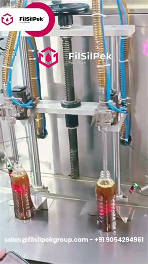 Mustard Oil Filling Machine 1000ml | Semi Automatic 2 Head Servo Filling System - FilSilPek