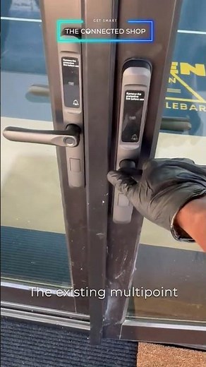 This Marvin Ultimate French Door just got a smart upgrade with our Smart Door Lock Slim