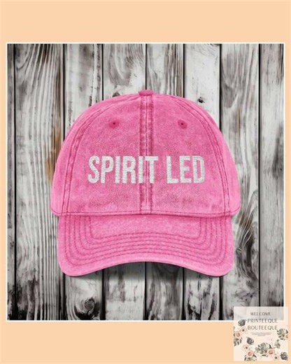 Spirit Led Embroidered Cap | Vintage Washed Baseball Hat