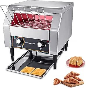 Commercial Conveyor Toaster - 150 Slices/Hour Heavy Duty Stainless Steel Toaster for Restaurants - Industrial Bread/Bagel/Bun Toasting Machine (Large Size)
