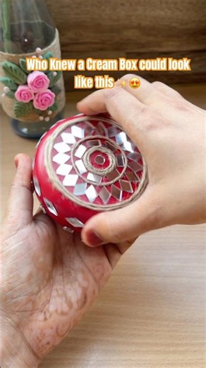 Don’t Throw Cream Boxes!! DIY JEWELLERY BOX 😍✨ #recycledart #shorts