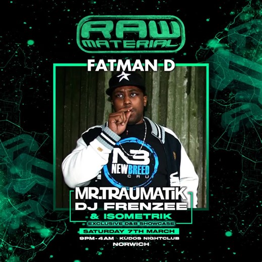 🚨 FINAL ANNOUNCEMENT 🚨 Unfortunately last night we found out that due to unforseen circumstances Basher will be unable to attend the event tonight. We are gutted about this situation but these things happen and we promise to get him down again in the future. Don't worry tho the team have worked really hard to find a huge replacement in such short notice to give everyone the full Raw Material experience and make this the best night possible for the ravers. We are gassed to be able to say that t