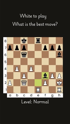 White to Play & WIN Instantly! Can You Find the Brilliant Move? ♟ (Normal Chess Puzzle Challenge)