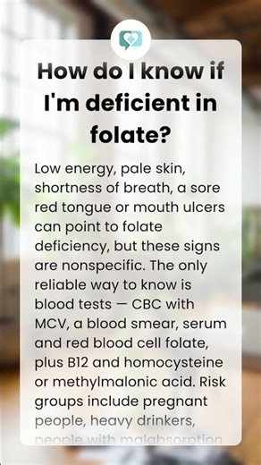How do I know if I'm deficient in folate?