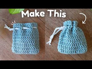 How to Crochet a Drawstring Pouch for Beginners | Genius Quick Project