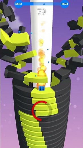 Gameplay Stack Ball ⚽ #gaming #newlevel #gameplay #stackball #shortvideo