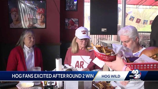 Hog fans excited after round 2 win