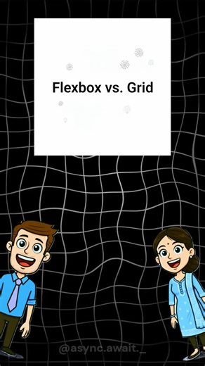 await() on Instagram: "Flexbox vs. Grid Flexbox and Grid are powerful CSS layout tools, each excelling in different areas. Flexbox shines for **one-dimensional layouts**, arranging items in a single row or column. Think navigation bars, simple image galleries, or distributing space within a container. It focuses on alignment and distribution of space within a single axis, making it perfect for component-level layouts. Learning Flexbox is crucial for crafting responsive and adaptable interfaces.