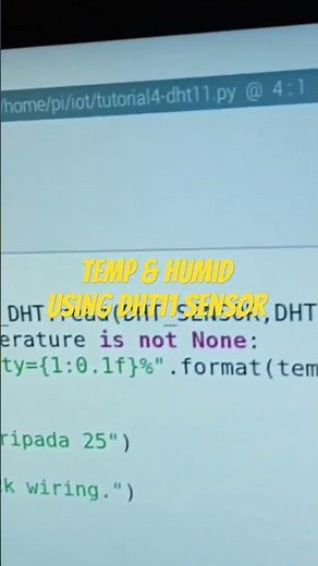 Reading temperature and humidity using DHT11 on raspberry pi #rpi #dht11