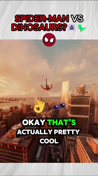 When Spiderman had to fight dinosaurs👀 #spiderman #peterparker #milesmorales #spiderman2 #marvel