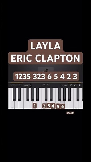Layla - Eric Clapton Easy Piano Tutorial GarageBand #ericclapton #piano #recommended #rock #shorts