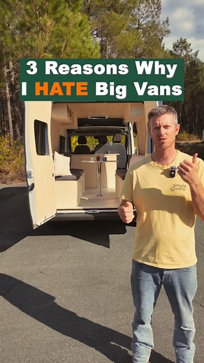 Simple Vans on Instagram: "🚐 Pourquoi choisir un grand van pour votre aménagement ? Passons en revue les avantages et inconvénients : ❌ Plus difficiles à garer que les autres vans ❌ Coût plus élevé aux péages ❌ Temps de construction plus long MAIS… ✅ Un espace incroyable et un vrai confort ✅ Possibilité de tenir debout à l’intérieur ✅ Plus abordable à l’achat qu’un van moyen Alors, prêt à passer au grand format ? 😏🔥 ______________ 🚐 Why Go Big with a Large Van? Let’s break it down – pros, co
