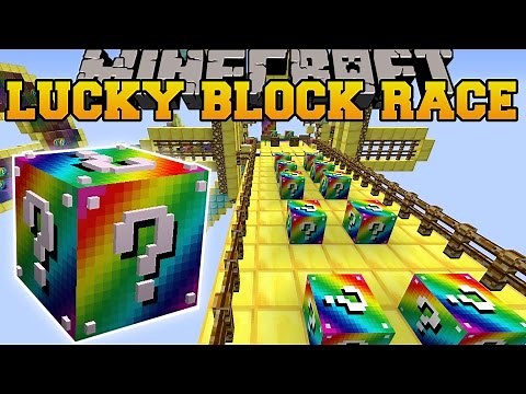 Minecraft: RAINBOW ROAD EPIC LUCKY BLOCK RACE - Lucky Block Mod - Modded Mini-Game