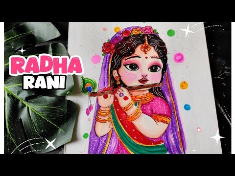Easy Radha Rani Drawing | How to Draw Cute Radha Rani | Step by step Drawing tutorial for Beginners